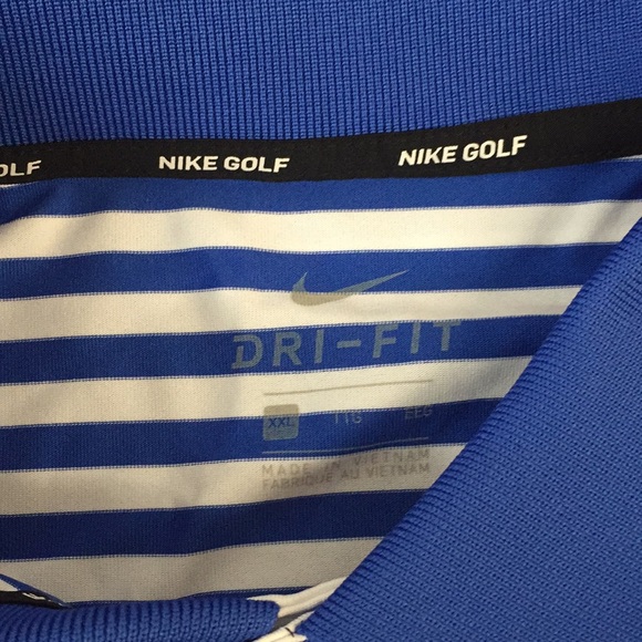 NWT Nike Golf Polo Dri-Fit Blue Men’s Standard Fit - Picture 4 of 11